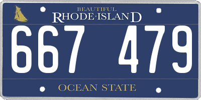 RI license plate 667479