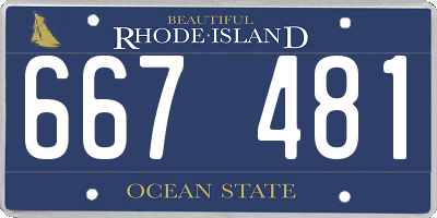 RI license plate 667481