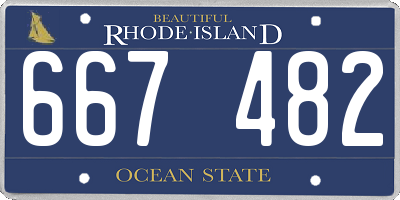RI license plate 667482