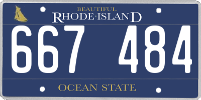 RI license plate 667484