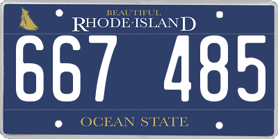 RI license plate 667485