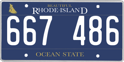 RI license plate 667486