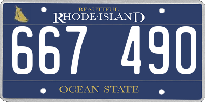 RI license plate 667490