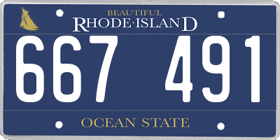 RI license plate 667491