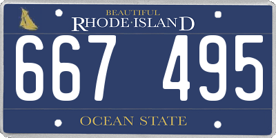 RI license plate 667495