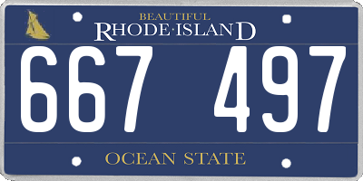 RI license plate 667497