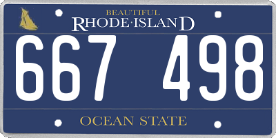 RI license plate 667498