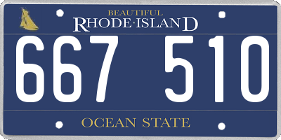 RI license plate 667510