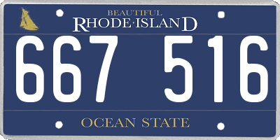 RI license plate 667516