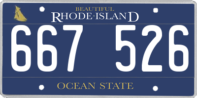 RI license plate 667526