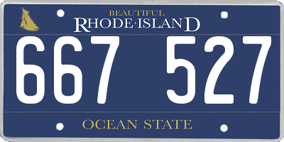 RI license plate 667527