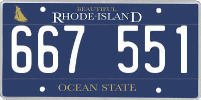 RI license plate 667551