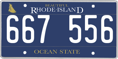 RI license plate 667556