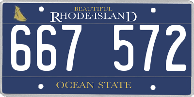 RI license plate 667572