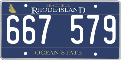 RI license plate 667579