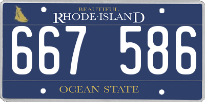 RI license plate 667586