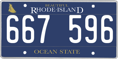 RI license plate 667596