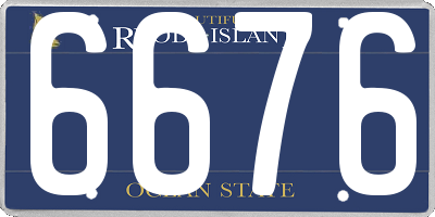 RI license plate 6676