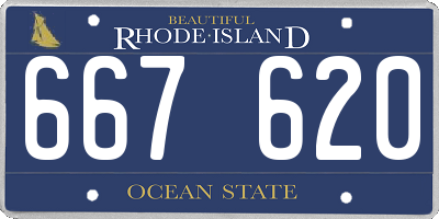 RI license plate 667620
