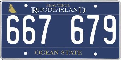 RI license plate 667679
