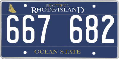 RI license plate 667682