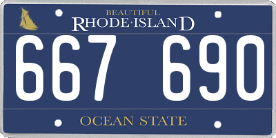 RI license plate 667690