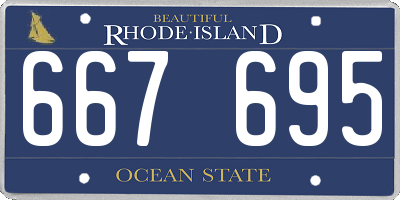RI license plate 667695