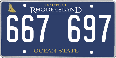RI license plate 667697