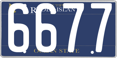 RI license plate 6677