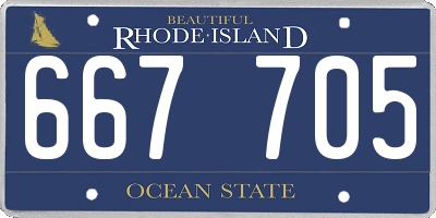 RI license plate 667705