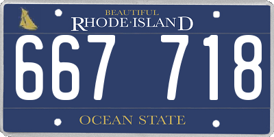 RI license plate 667718