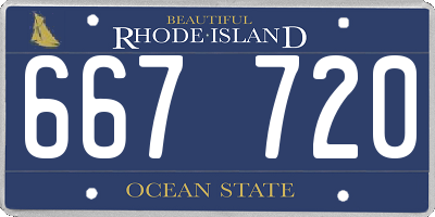 RI license plate 667720