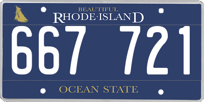 RI license plate 667721