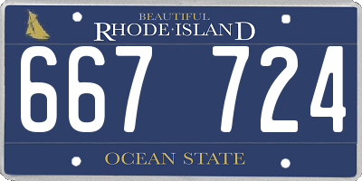 RI license plate 667724