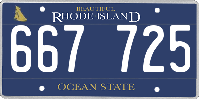 RI license plate 667725