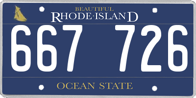 RI license plate 667726