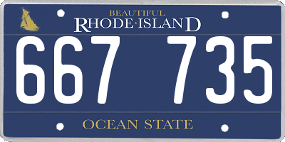 RI license plate 667735