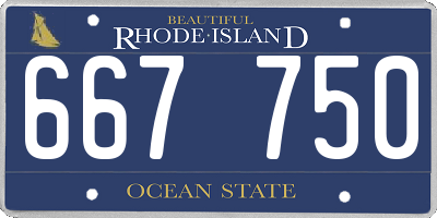 RI license plate 667750