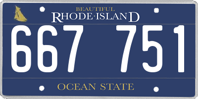 RI license plate 667751