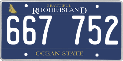 RI license plate 667752