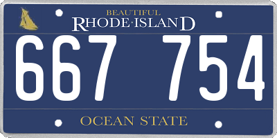 RI license plate 667754