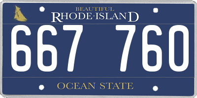 RI license plate 667760