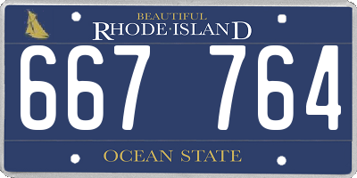 RI license plate 667764