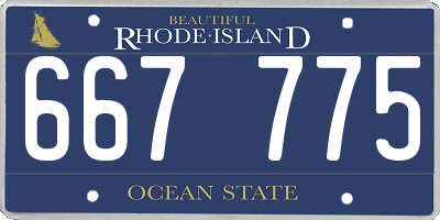 RI license plate 667775