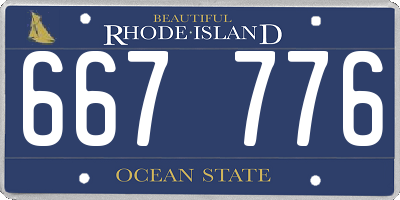 RI license plate 667776