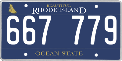 RI license plate 667779