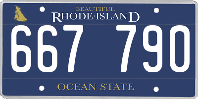 RI license plate 667790