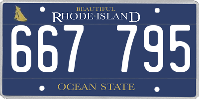 RI license plate 667795