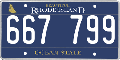 RI license plate 667799