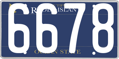 RI license plate 6678